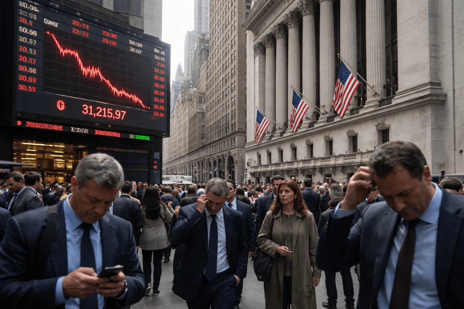 Dow risks crash to $43k as Fear and Greed Index tumbles